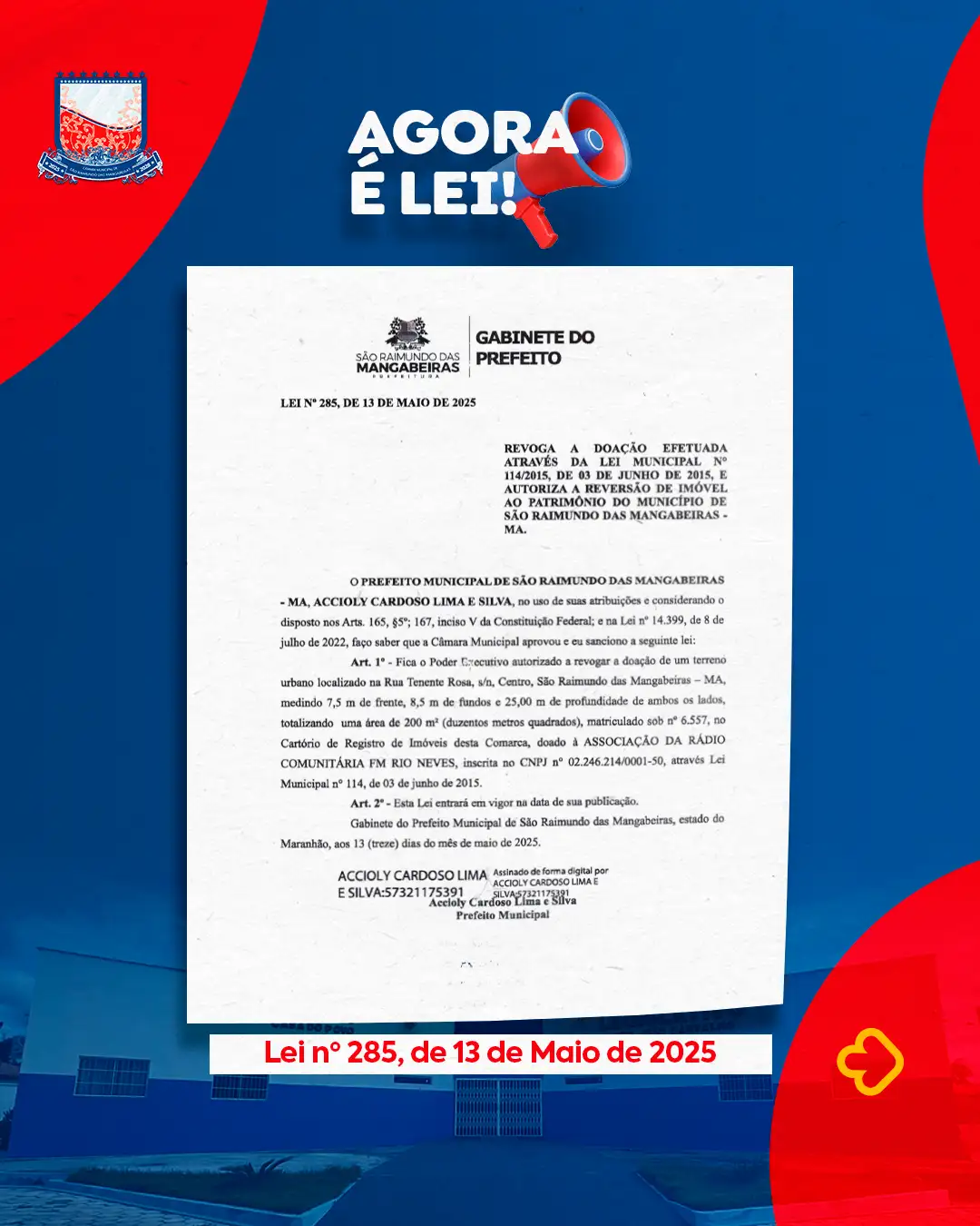 Lei nº 285/2025