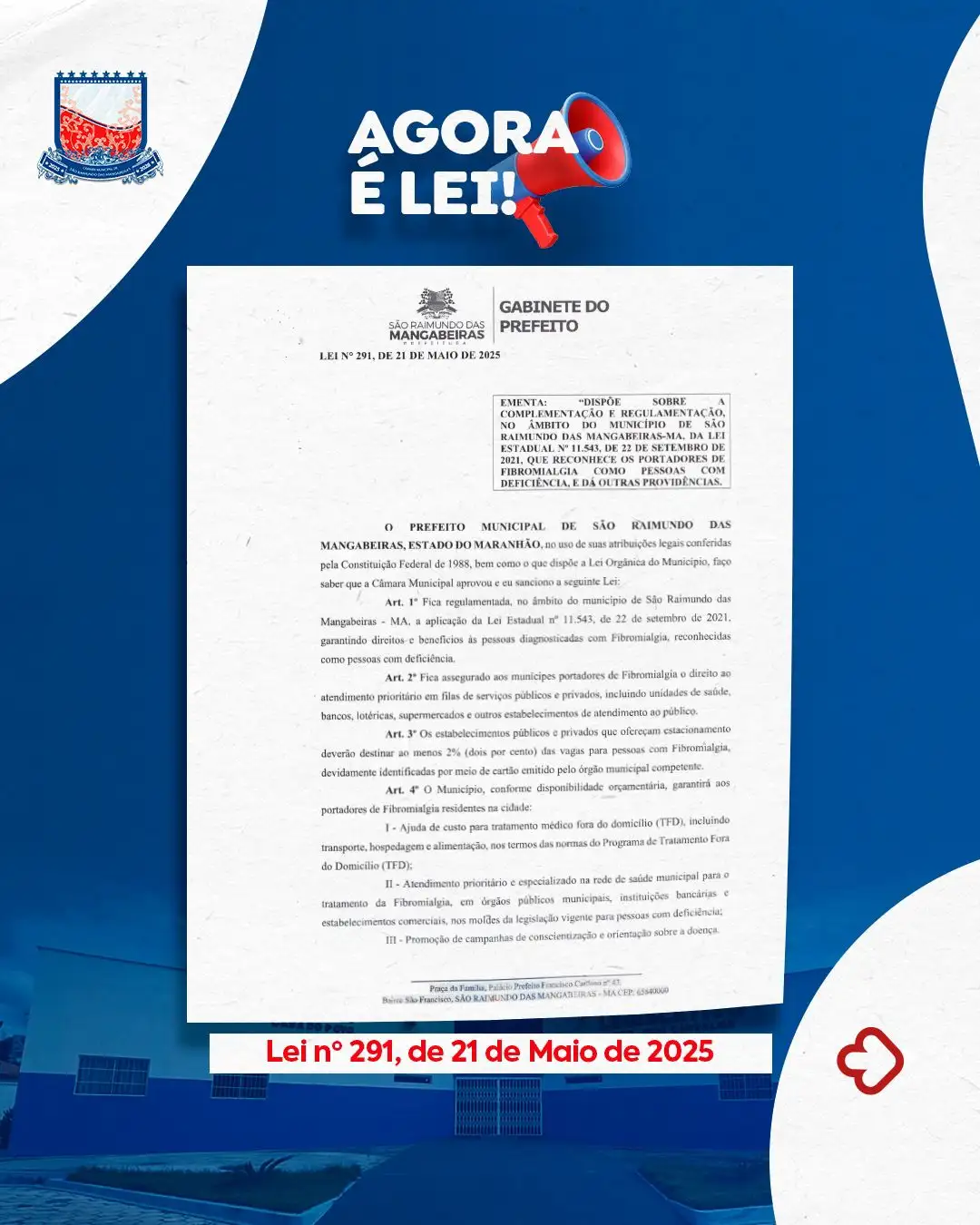Lei nº 291/2025